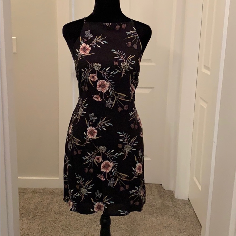Black floral dress
